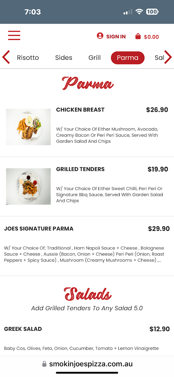 Menu, Smokin Joe's Pizza & Grill - Melton (High Street)