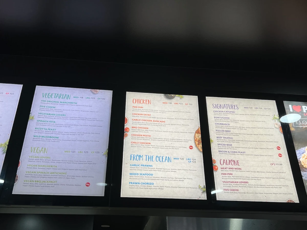 Menu, I Love Pizza Rozelle