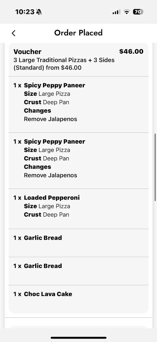 Menu, Domino's Pizza Greenacre