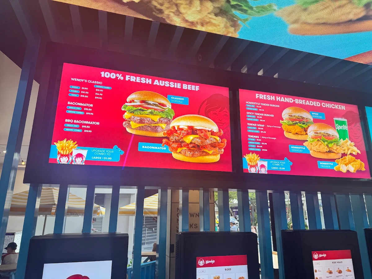 Menu, Wendy’s Cavill Ave