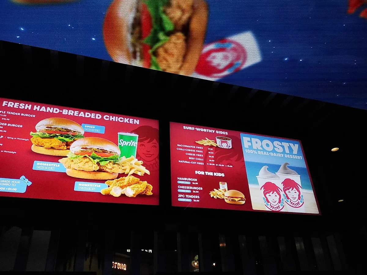 Menu, Wendy’s Cavill Ave