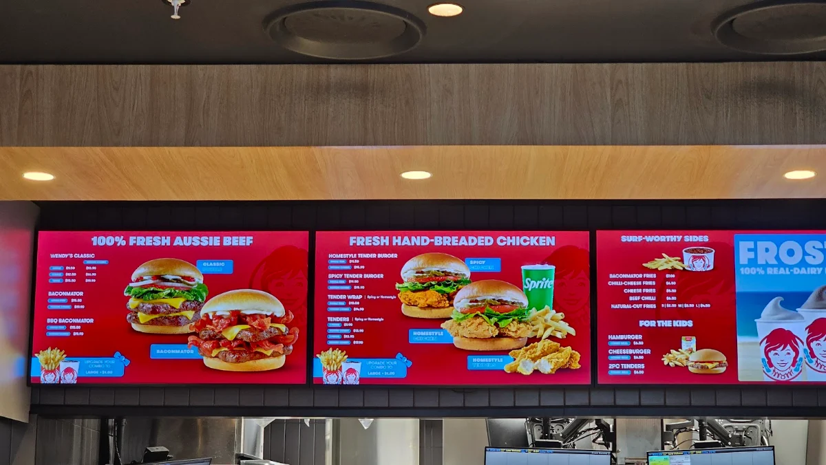 Menu, Wendy’s Cavill Ave