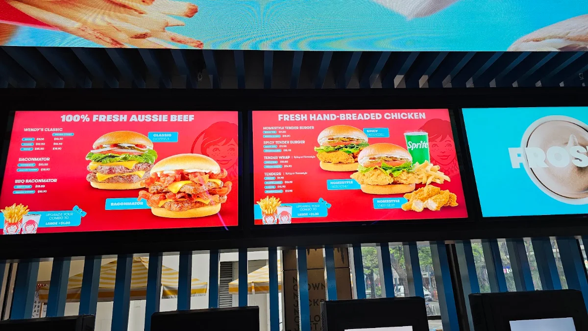 Menu, Wendy’s Cavill Ave