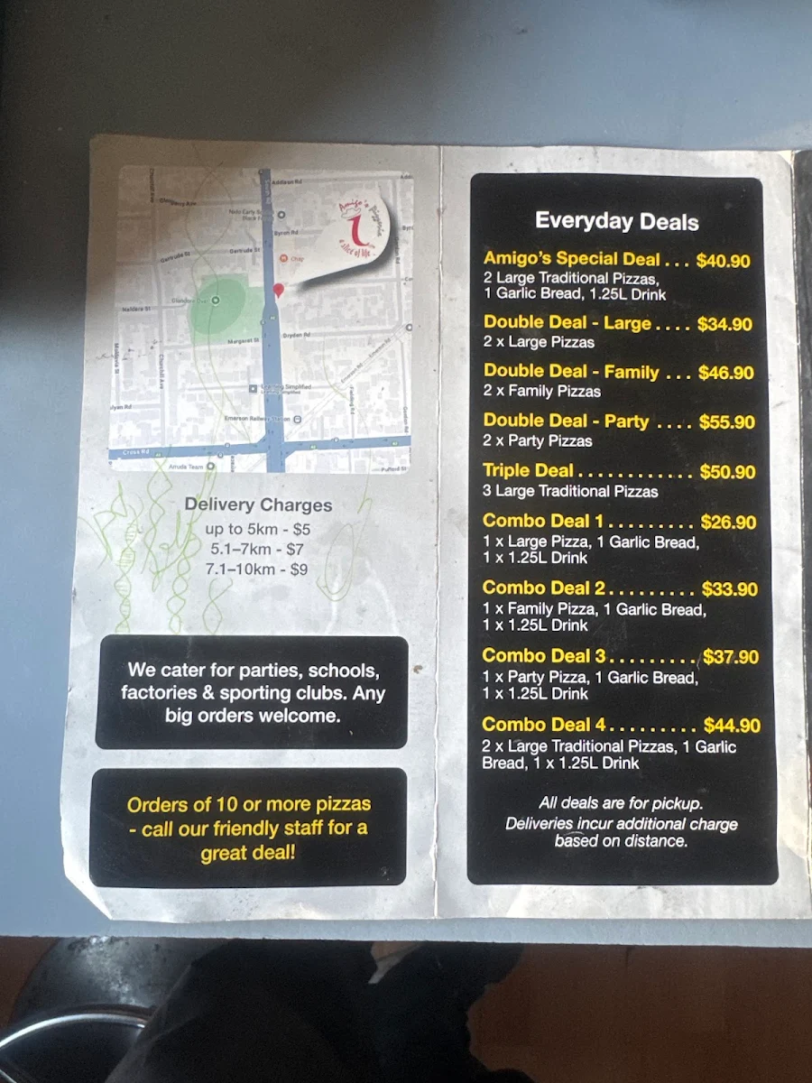 Menu, Blackforest Pizza Bar
