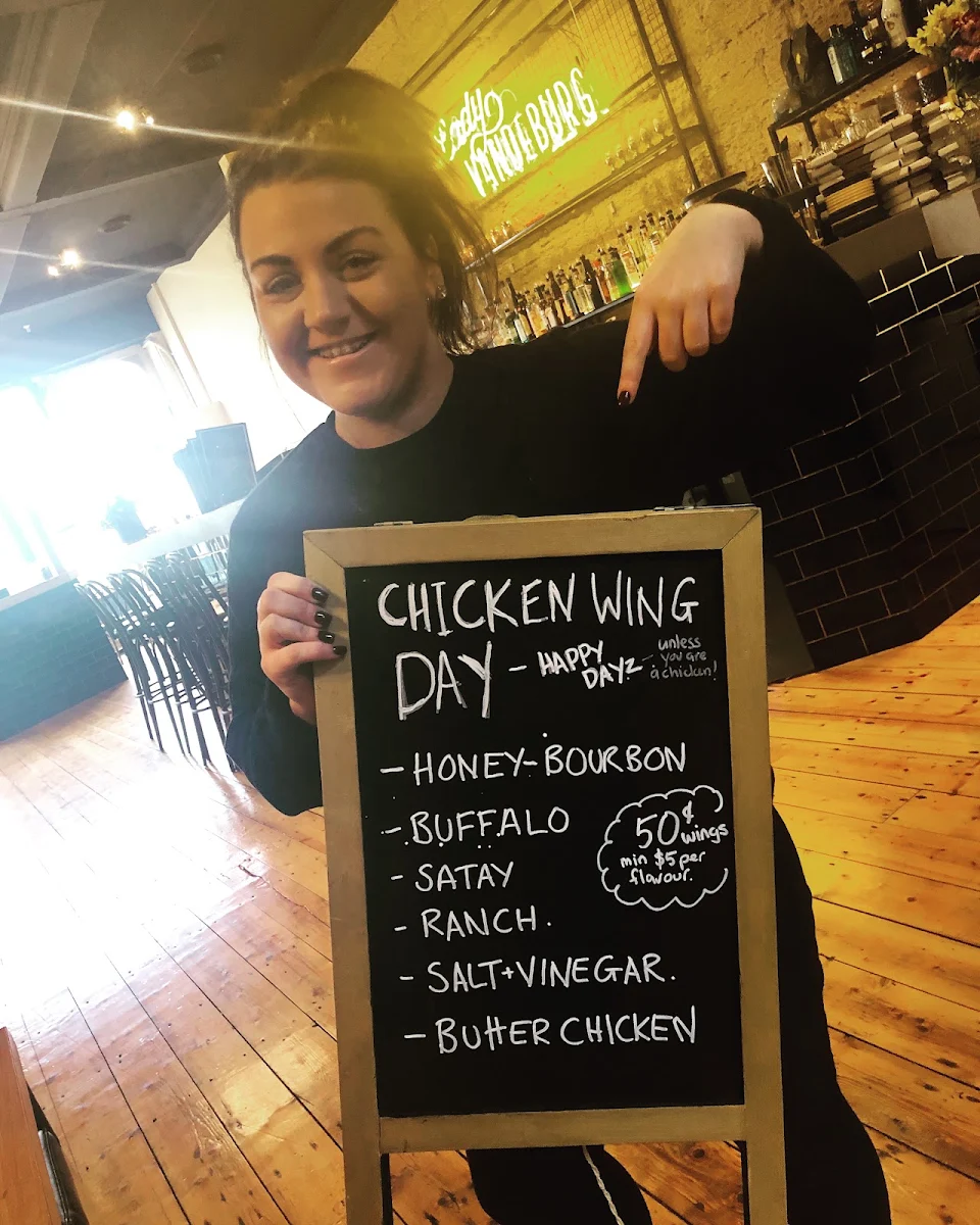 Menu, Lady Vandeburg
