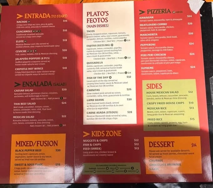 Menu, Casa de Bahi'a