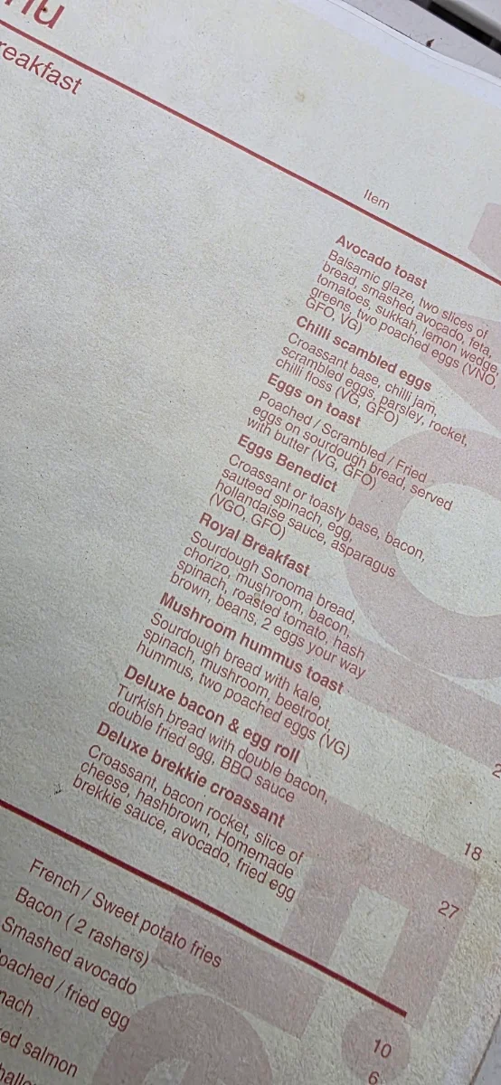 Menu, Wolfies