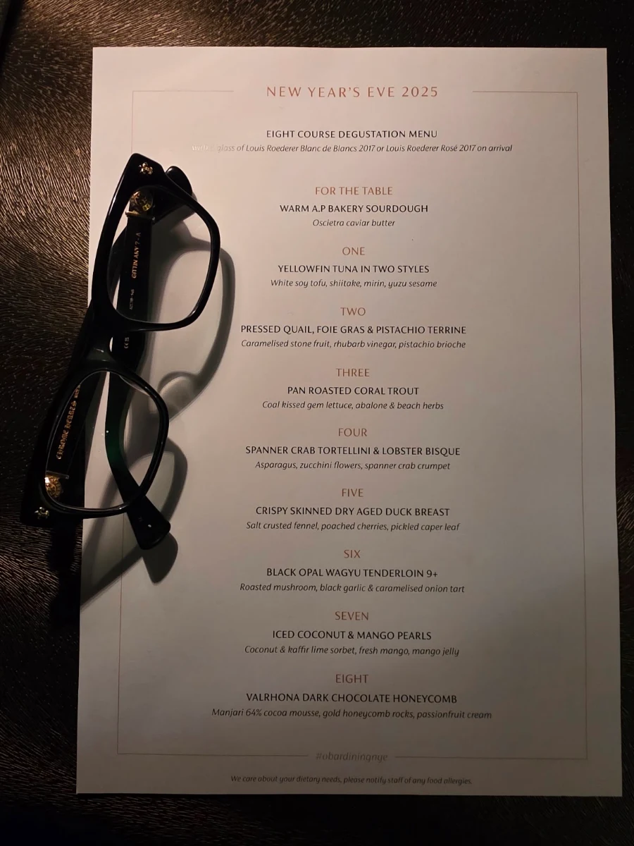 Menu, O Bar and Dining