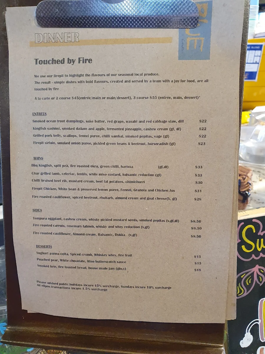 Menu, Blue Social Eatery Restaurant - Launceston