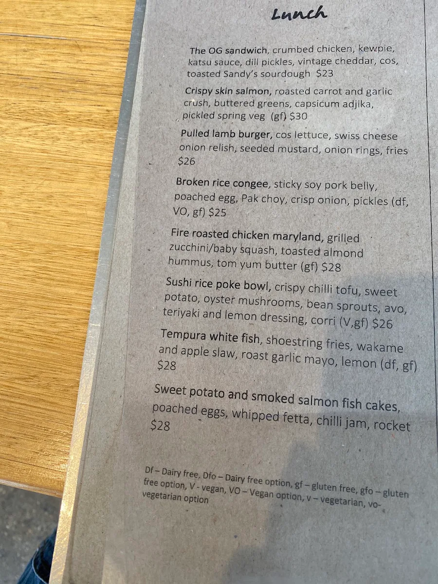 Menu, Blue Social Eatery Restaurant - Launceston