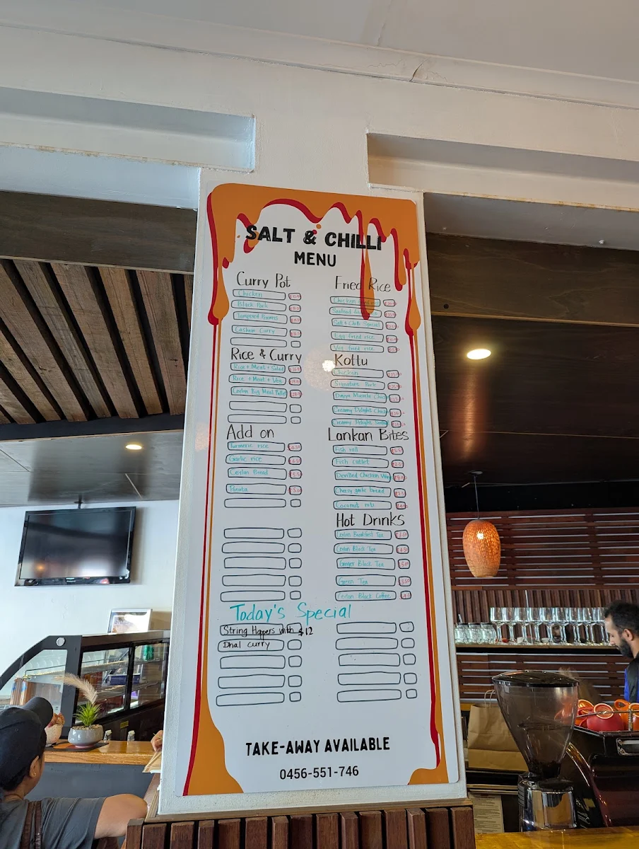 Menu, Salt & Chilli Dosa & Biryani House