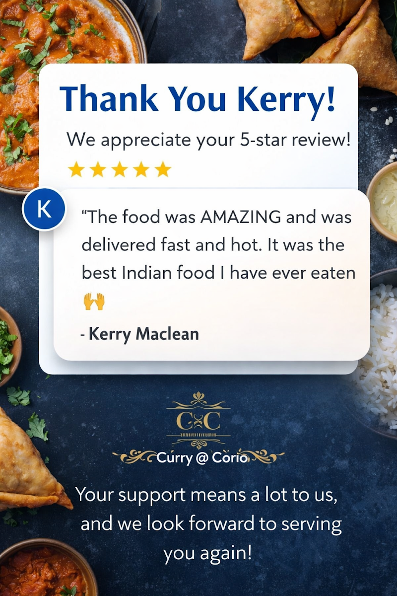 Menu, Curry @ Corio