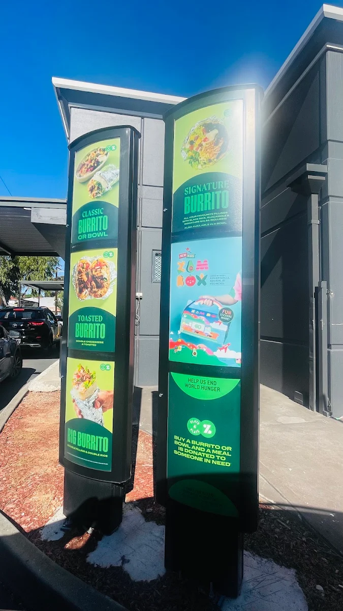 Menu, Zambrero