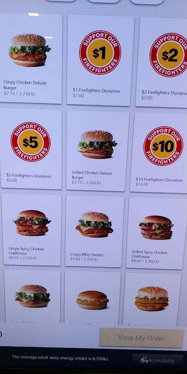 Menu, McDonald's Sydney Airport - Gateway