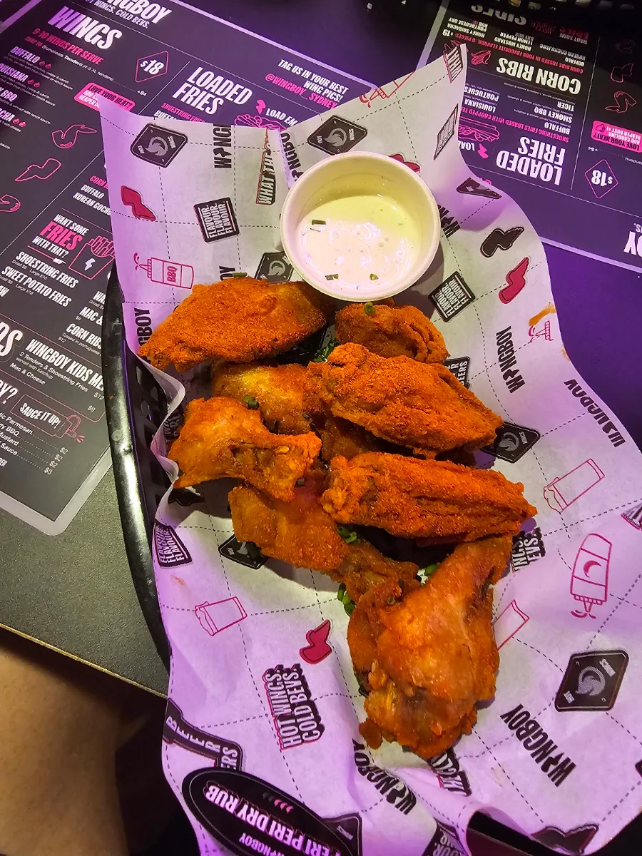 Menu, Wingboy Penrith
