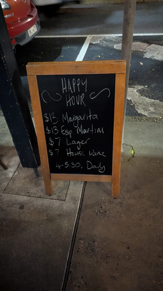 Menu, The Spare Room