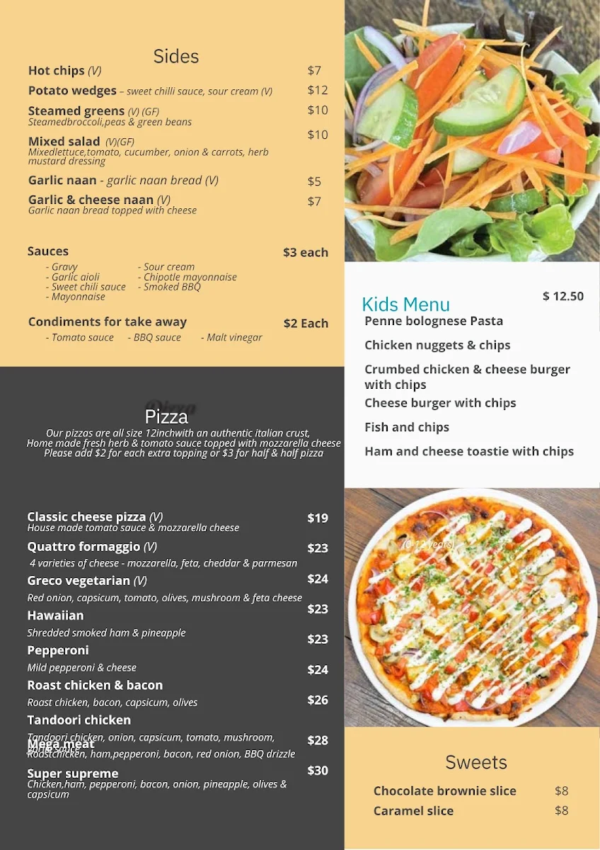 Menu, Lagoona Resort Restaurant