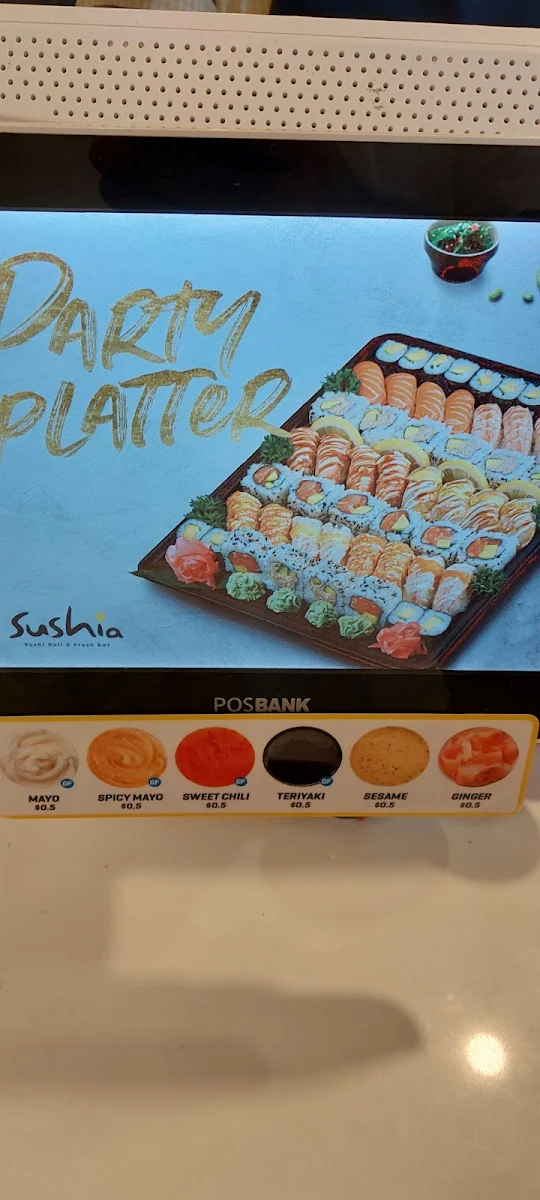 Menu, Sushia Birkenhead Point
