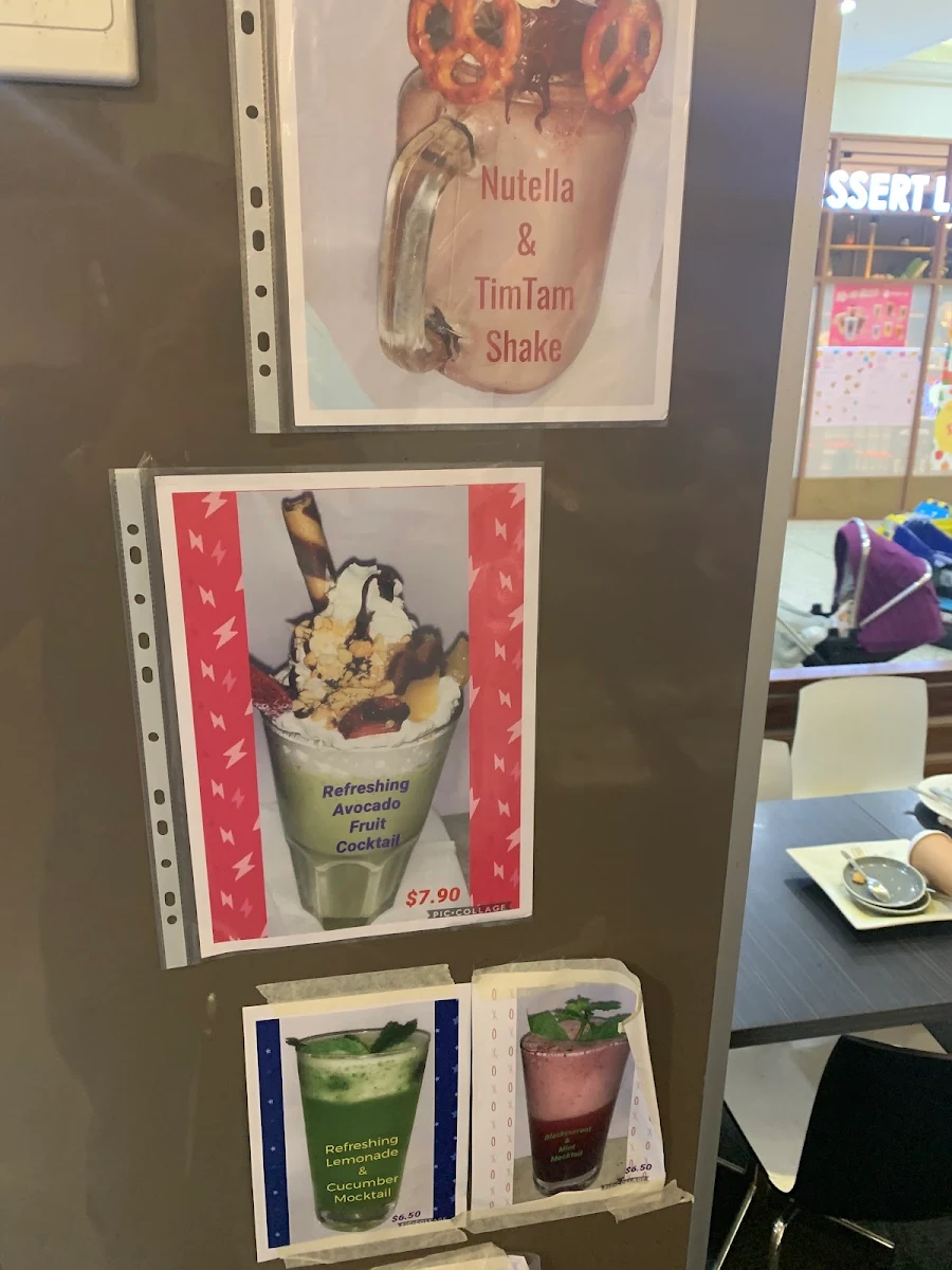 Menu, Lucie's Cafe