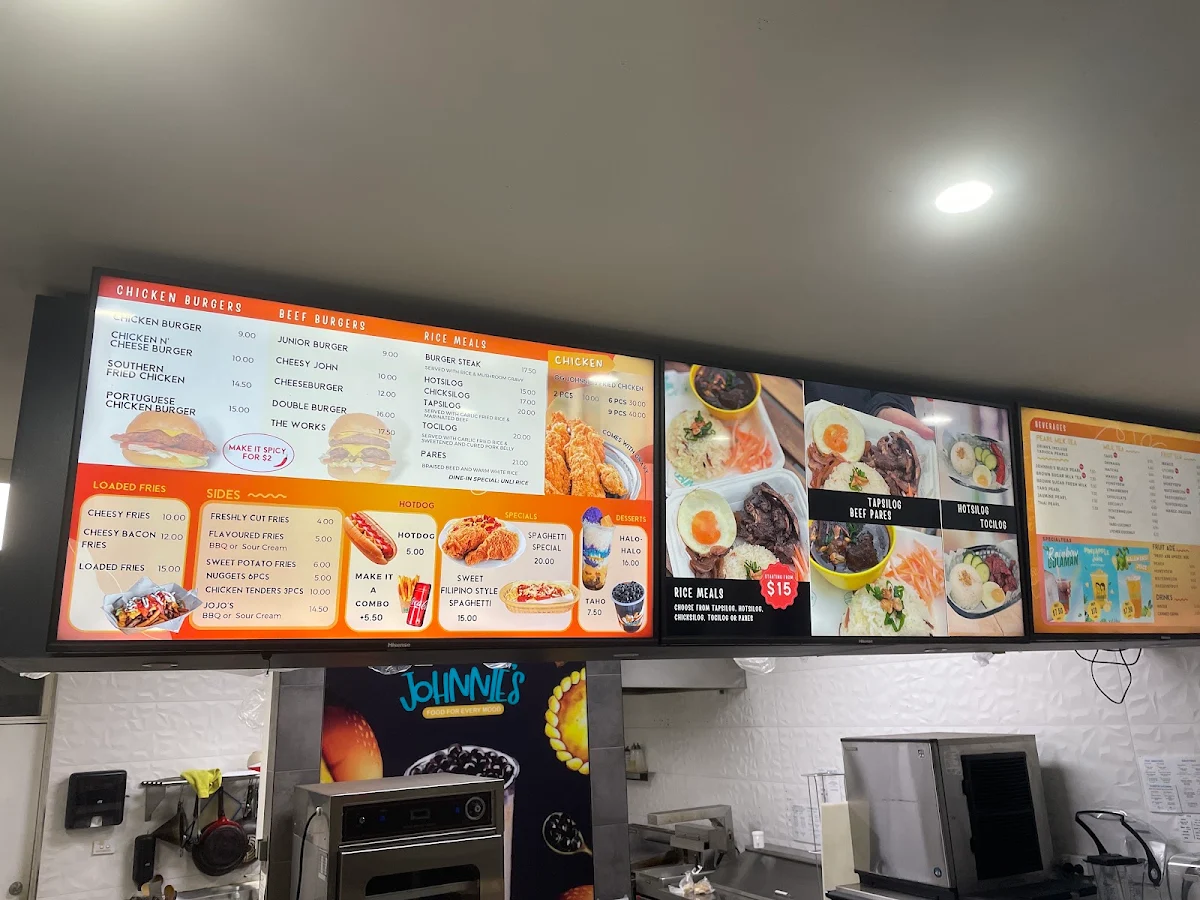 Menu, Johnnie's Doonside