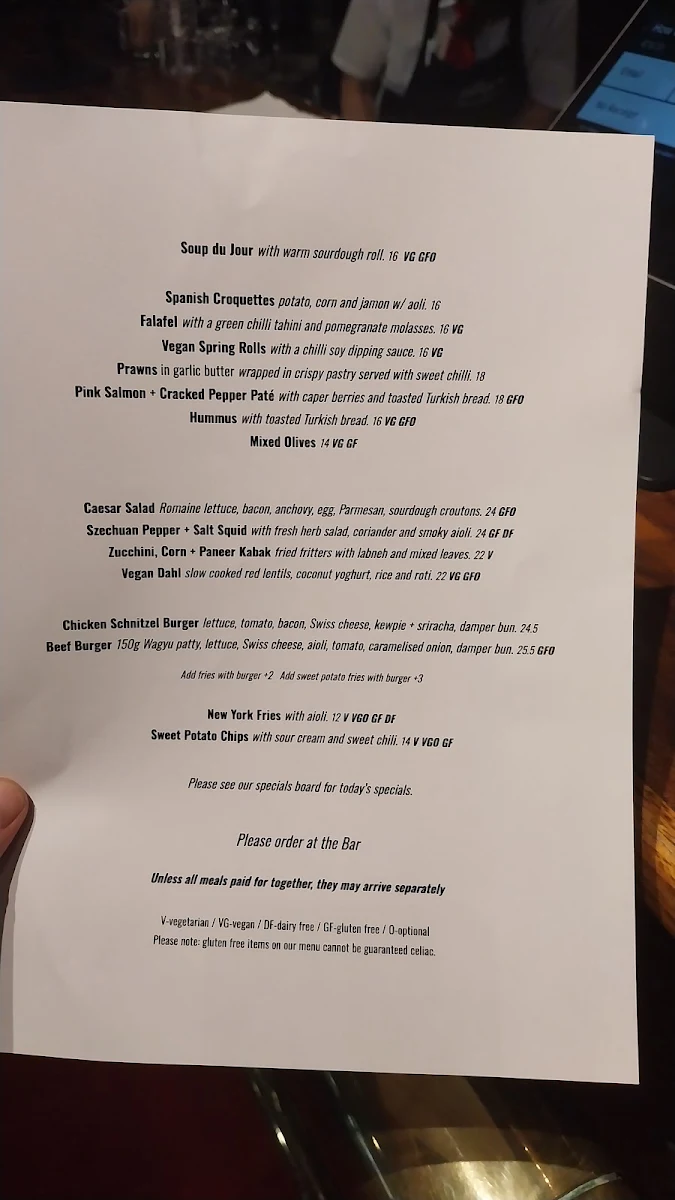 Menu, Tilley's Devine Cafe Gallery