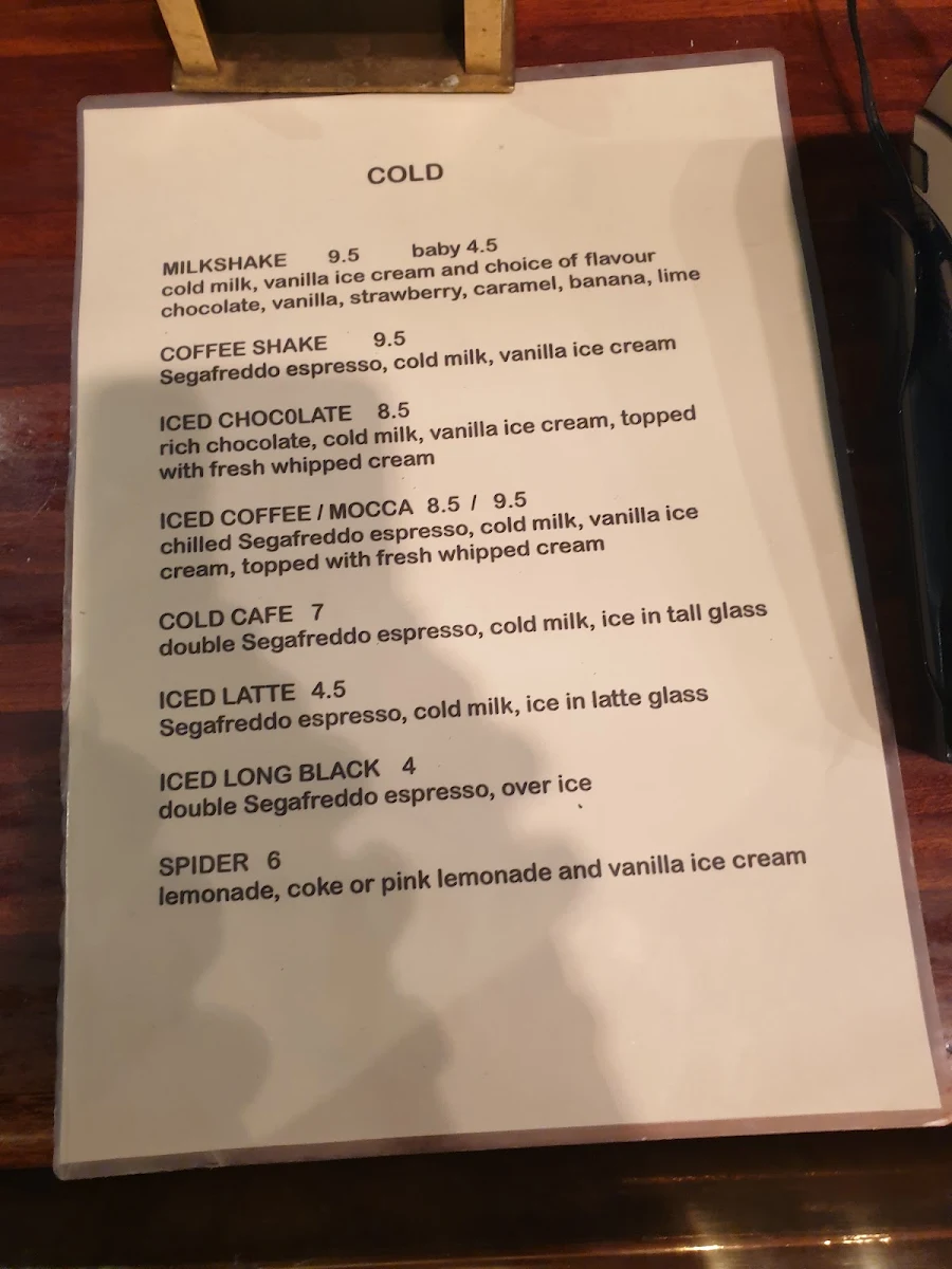 Menu, Tilley's Devine Cafe Gallery