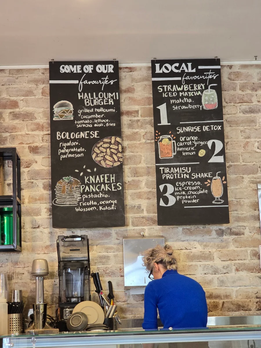 Menu, Cedarwood Cafe Burnside