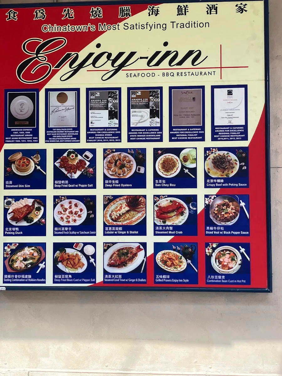 Menu, Enjoy Inn Chinatown