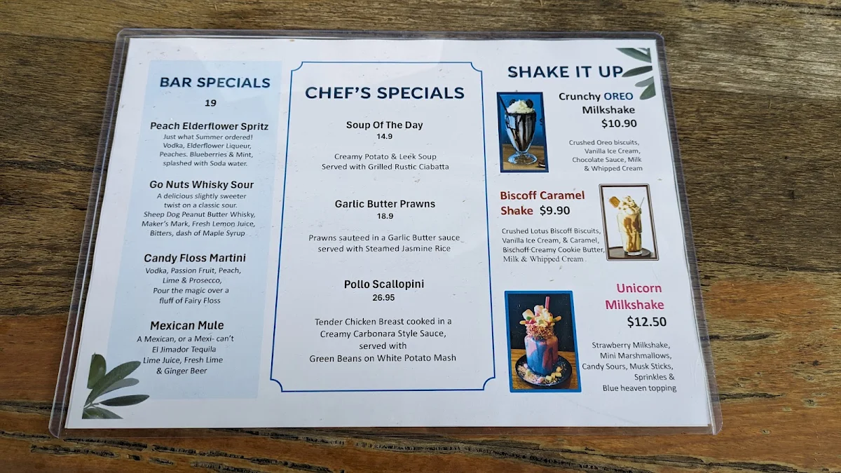 Menu, The Groove Train Eastland(Ringwood)