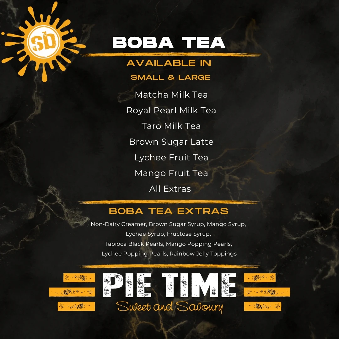 Menu, SB Pie Time