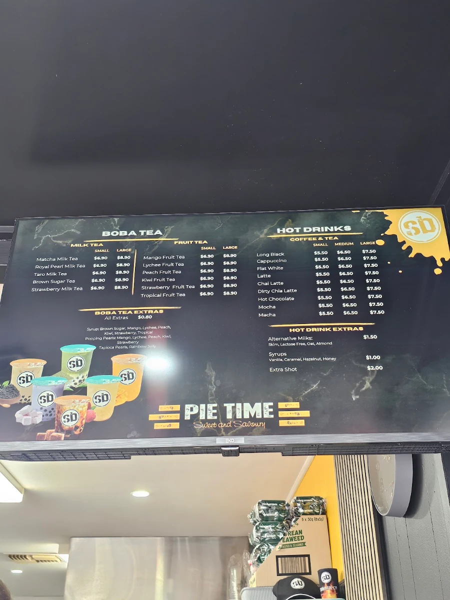 Menu, SB Pie Time