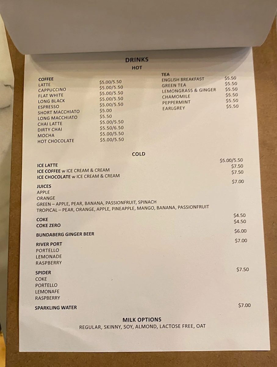 Menu, Chop Shop Eatery