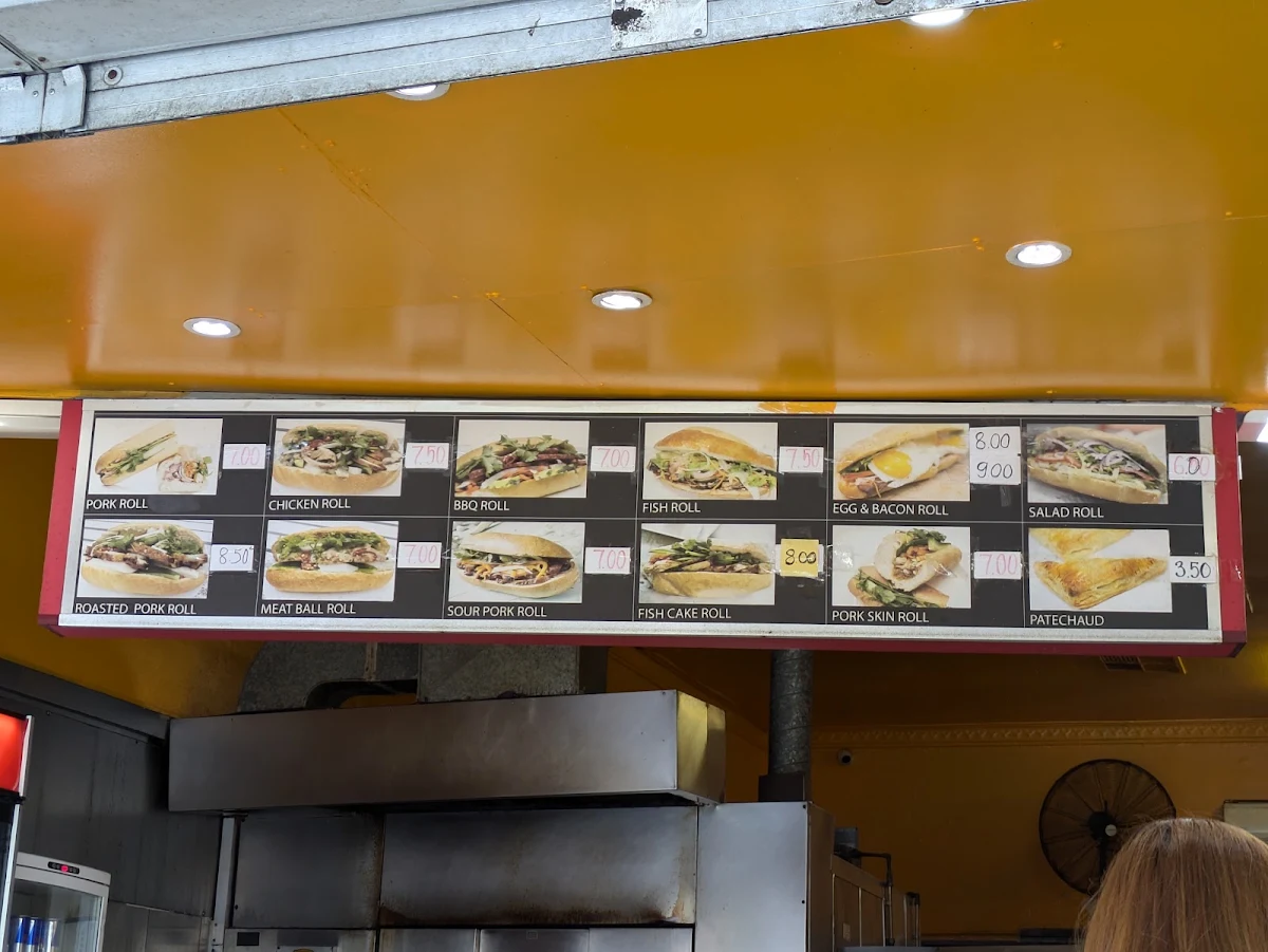 Menu, Nam Fong Hot Bread Bankstown
