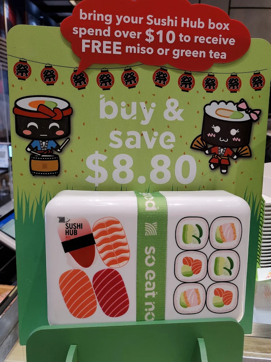 Menu, Sushi Hub Southland
