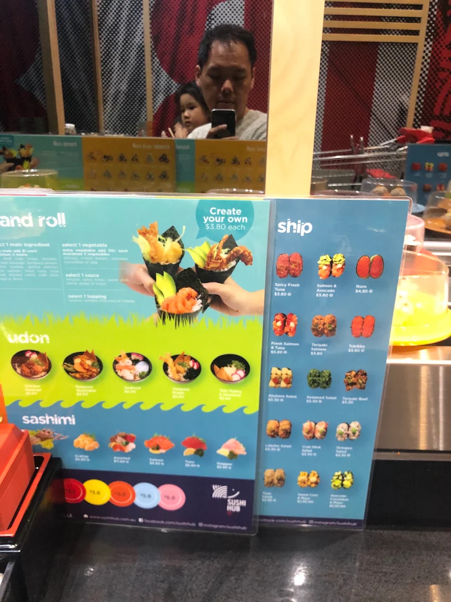 Menu, Sushi Hub Southland