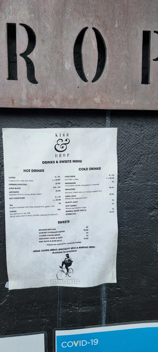 Menu, Kiss & Drop