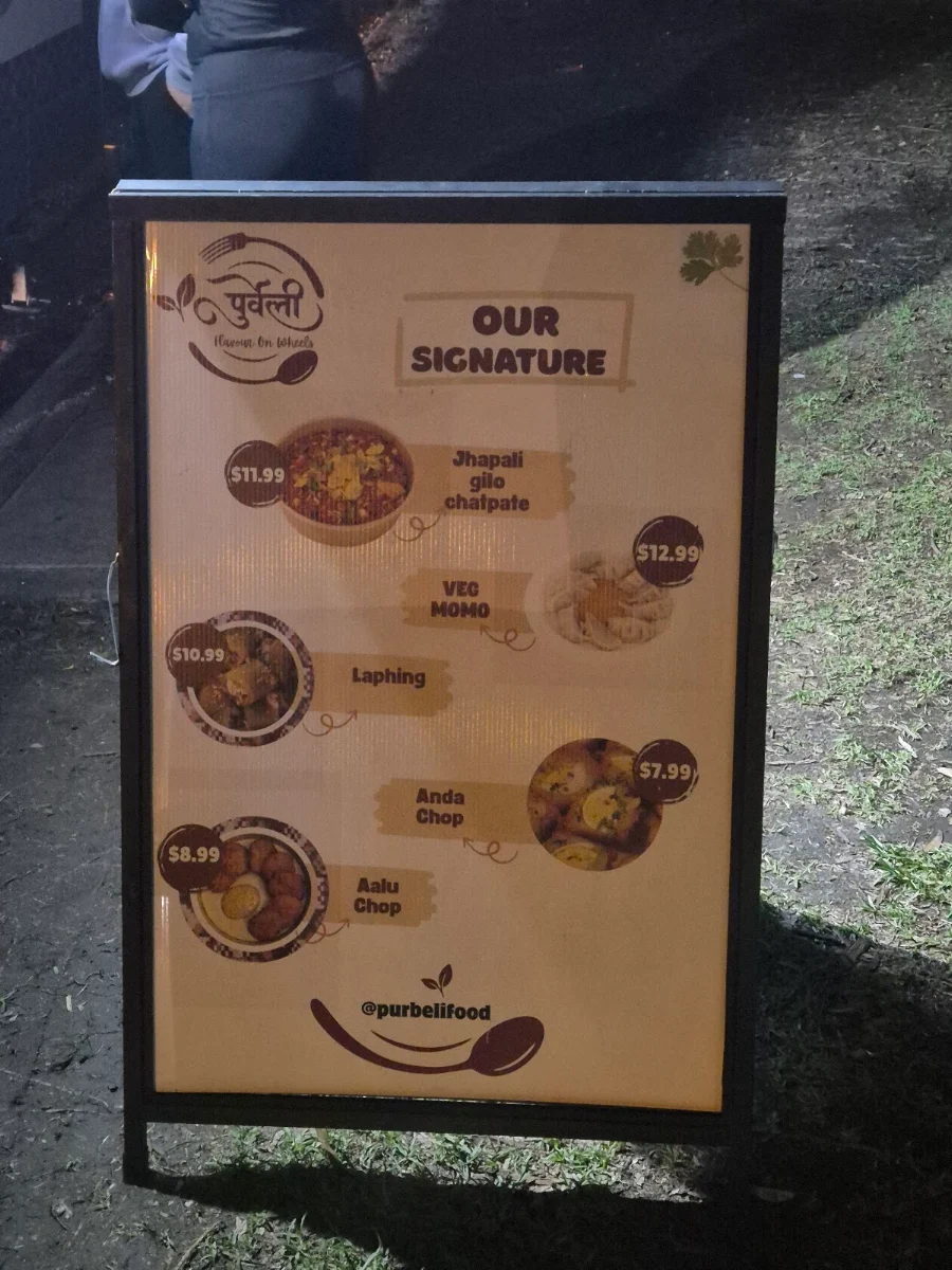 Menu, Purbeli - Flavour on Wheels