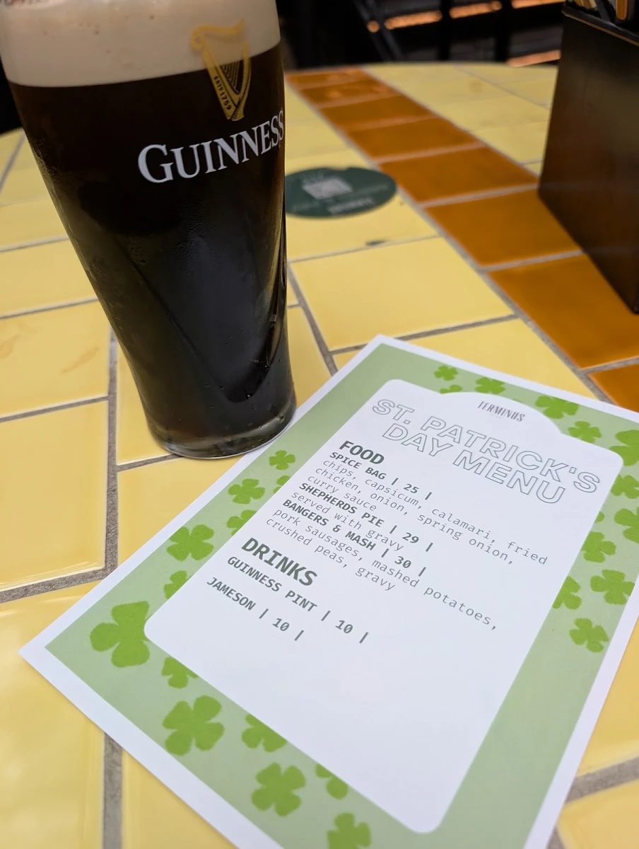 Menu, Terminus Hotel