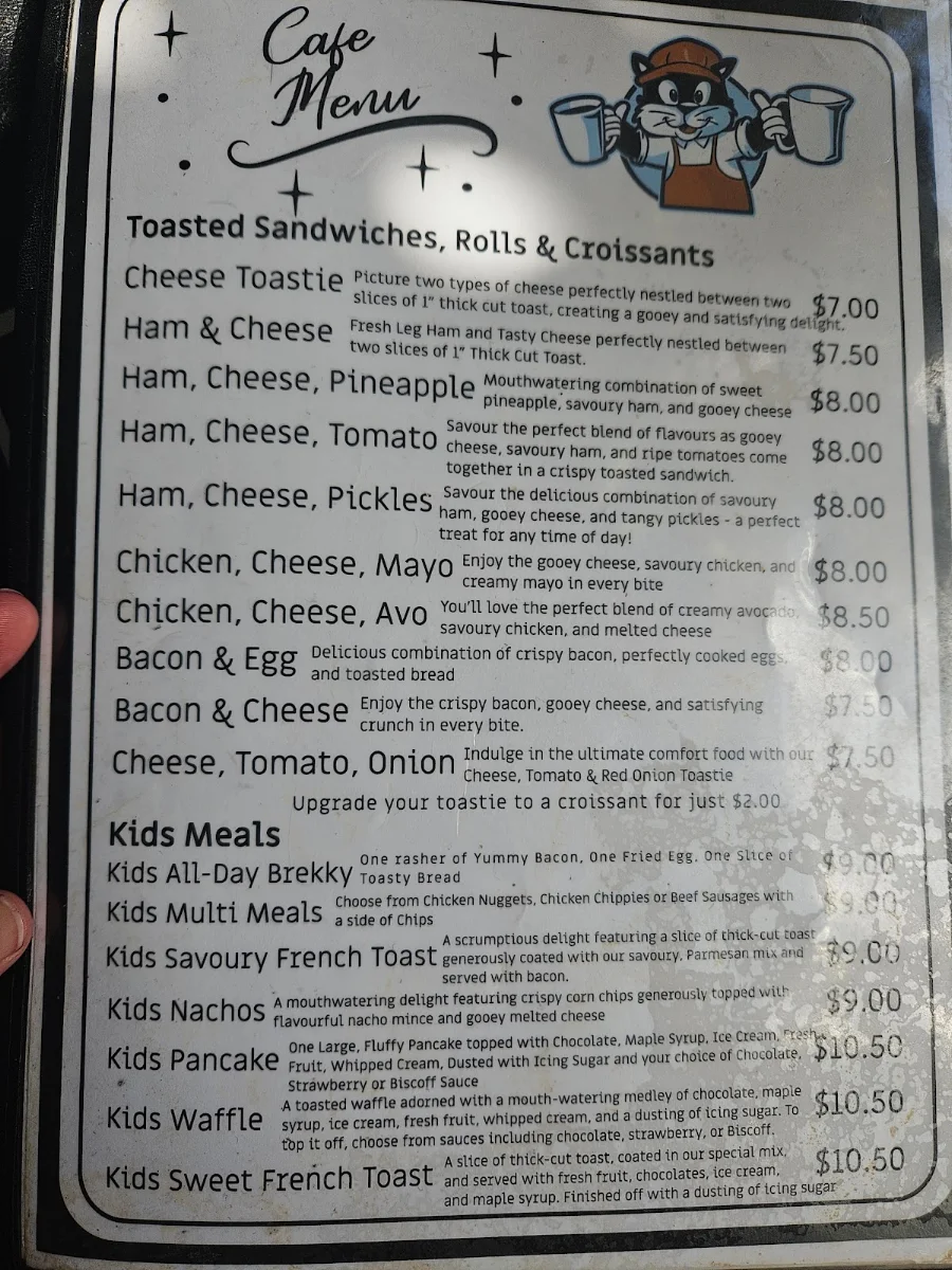 Menu, Cool Beanz Station Cafe