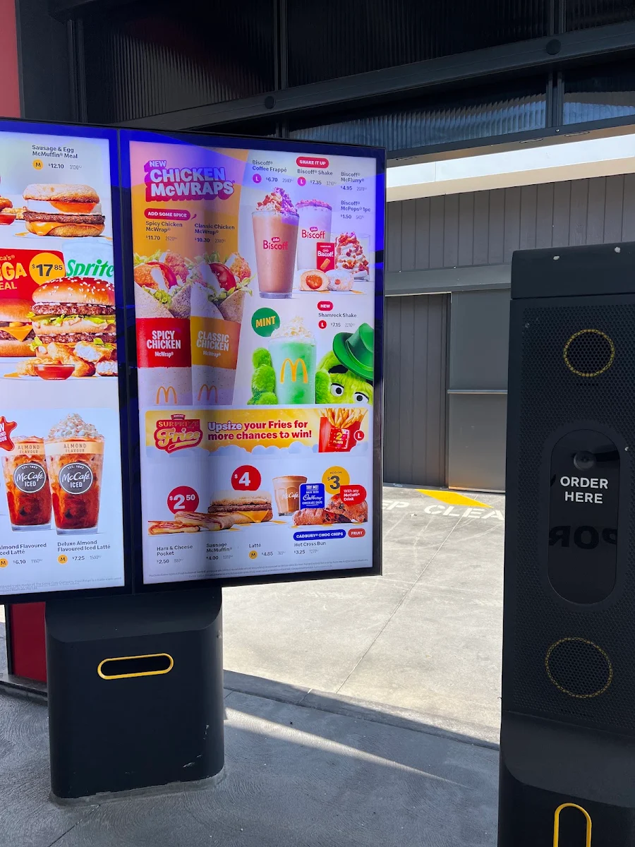 Menu, McDonald’s Leppington