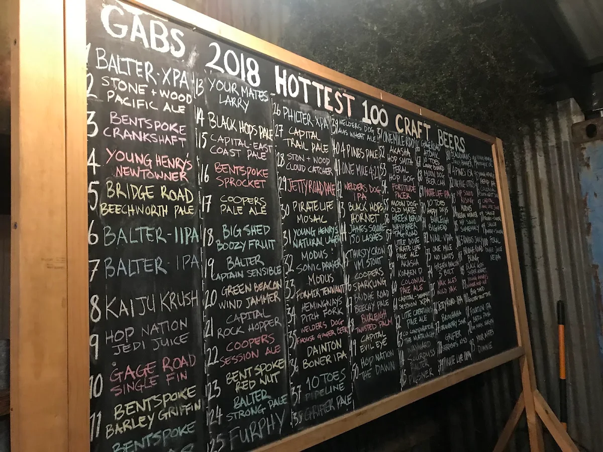 Menu, Hop Temple
