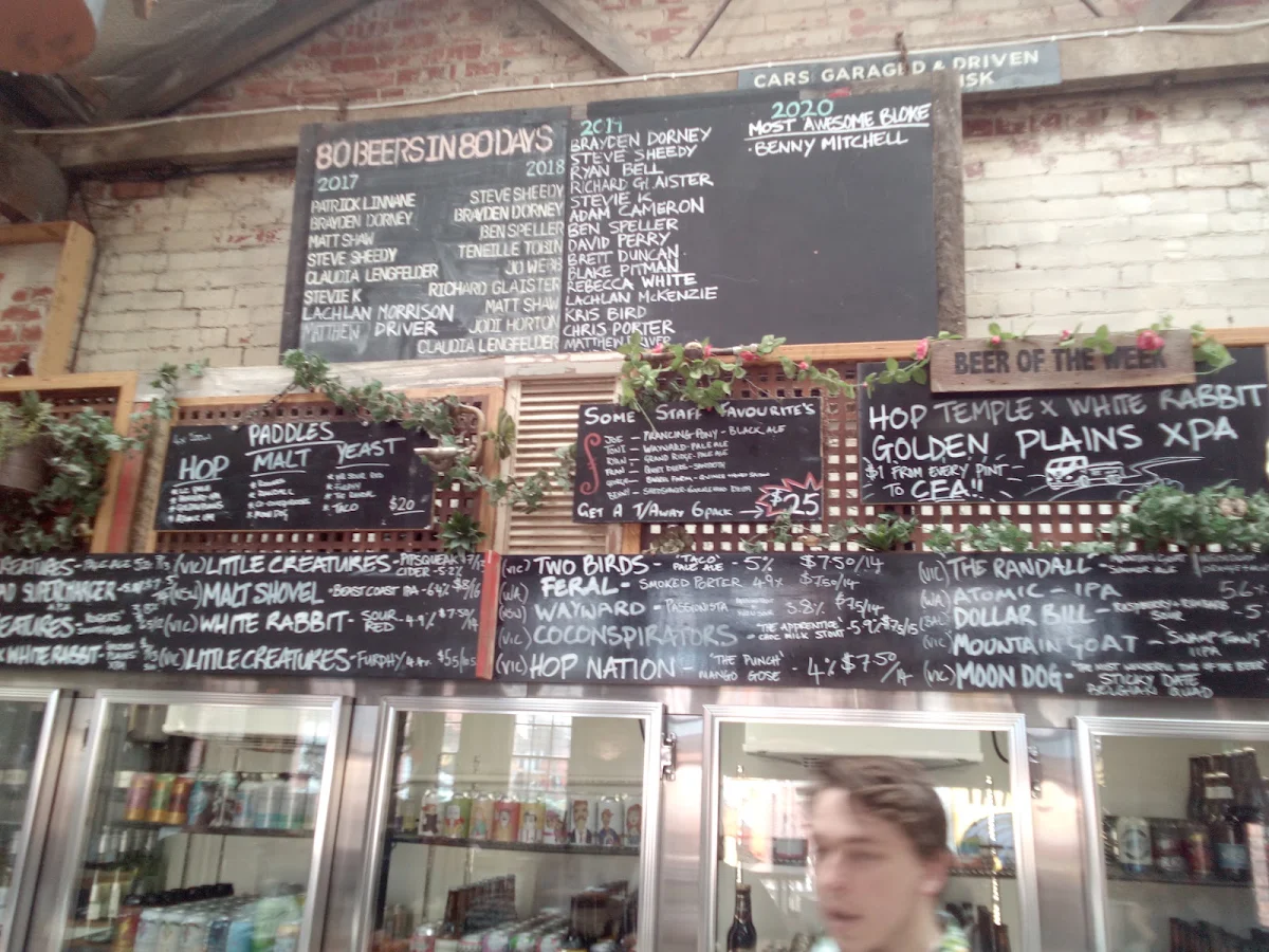 Menu, Hop Temple