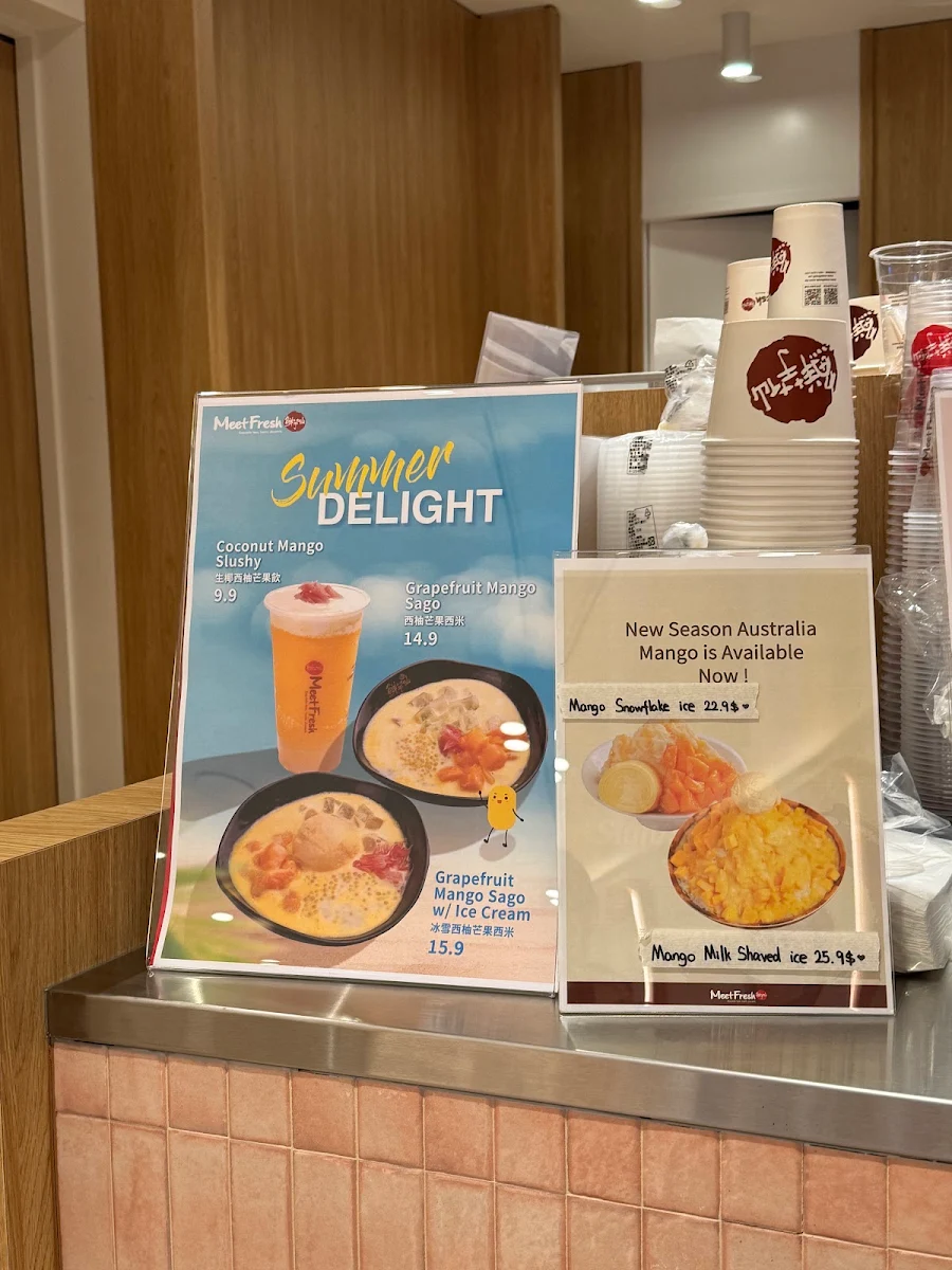 Menu, Meet Fresh Hurstville