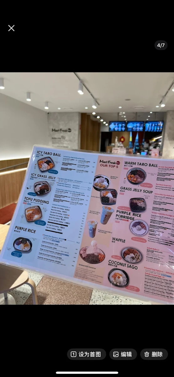 Menu, Meet Fresh Hurstville