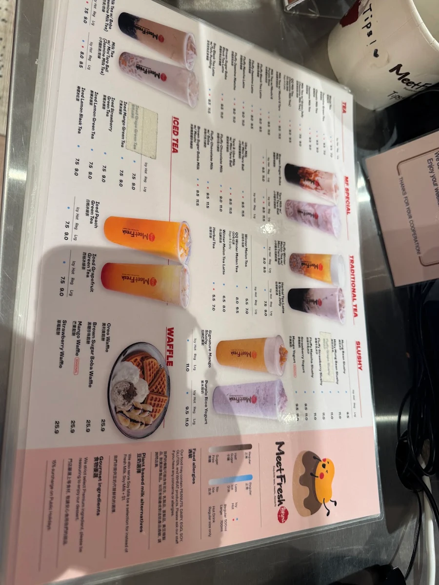 Menu, Meet Fresh Hurstville