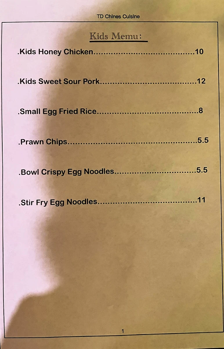 Menu, Tang Dynasty