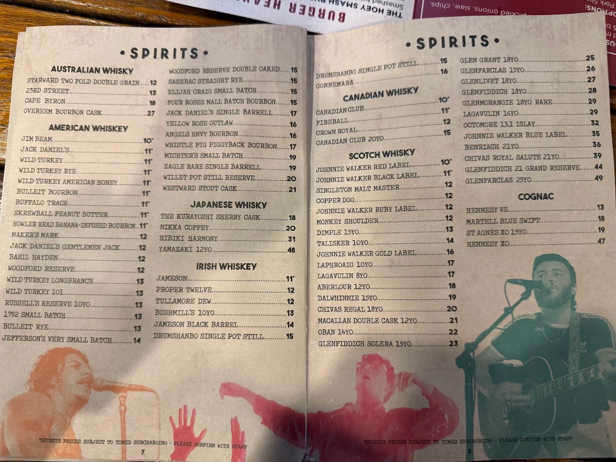 Menu, The Hoey Moey