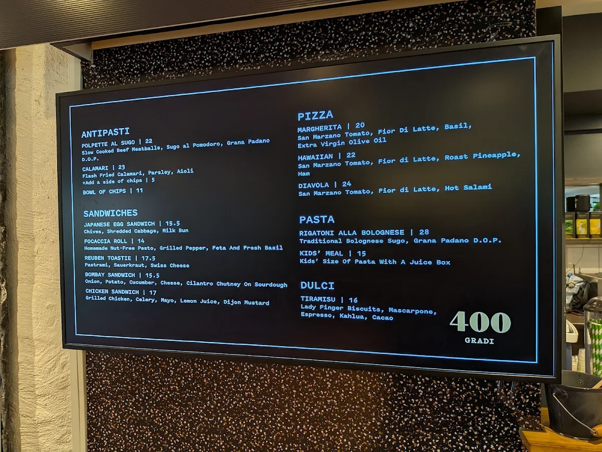 Menu, Lakeside Cafe