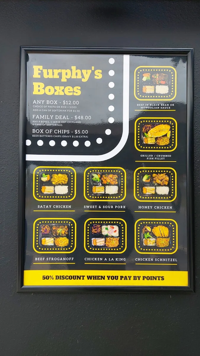 Menu, Furphy's Street Window Merrylands
