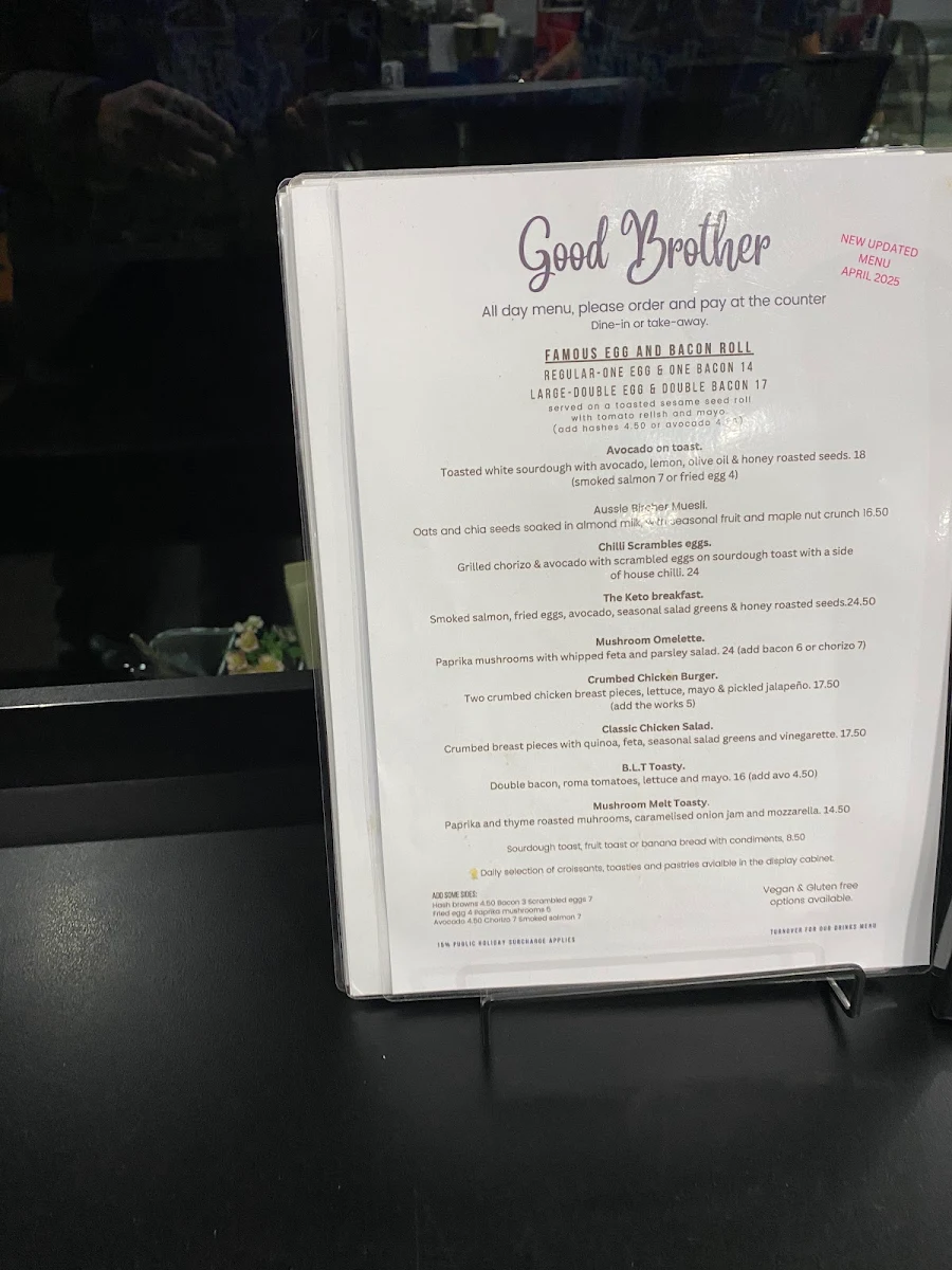 Menu, Good Brother